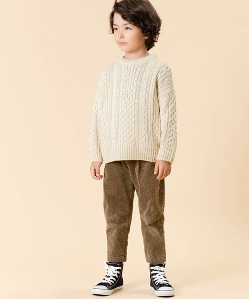 F.O.KIDS（エフオーキッズ）の「F.O.KIDS/エフオーキッズ ウォッシャブルニット 無地 ベーシック（ニット/セーター・キッズ・グリーン/アイボリー/ブラック・140/130）」の12枚目の写真