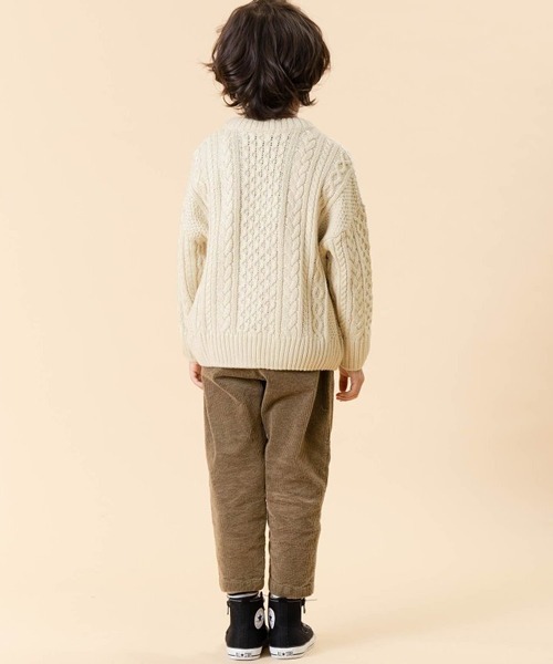 F.O.KIDS（エフオーキッズ）の「F.O.KIDS/エフオーキッズ ウォッシャブルニット 無地 ベーシック（ニット/セーター・キッズ・グリーン/アイボリー/ブラック・140/130）」の4枚目の写真