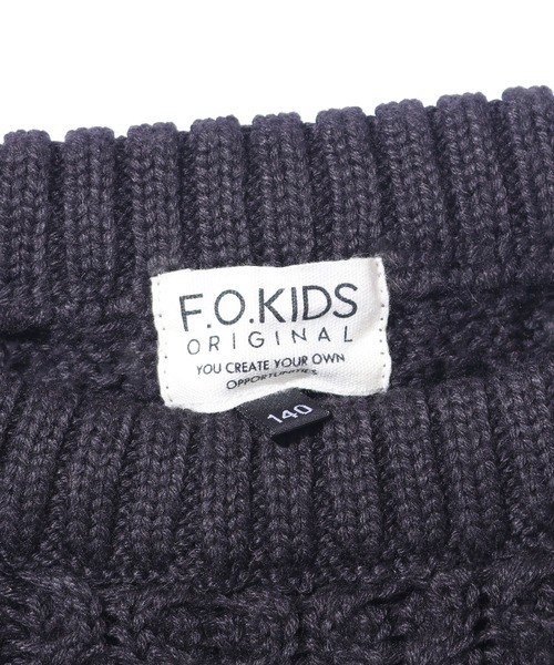 F.O.KIDS（エフオーキッズ）の「F.O.KIDS/エフオーキッズ ウォッシャブルニット 無地 ベーシック（ニット/セーター・キッズ・グリーン/アイボリー/ブラック・140/130）」の6枚目の写真