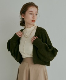 hinari | ミックスニットショートカーディガン(カーディガン/ボレロ)