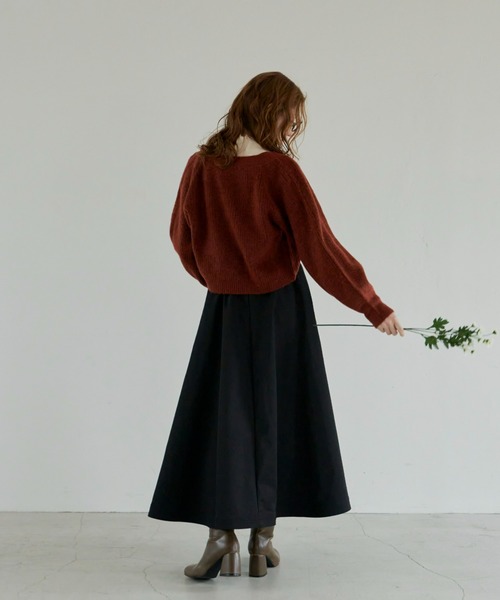 hinari（ヒナリ）の「ミックスニットショートカーディガン（カーディガン/ボレロ・レディース・カーキ/テラコッタ/ベージュ・FREE）」の20枚目の写真