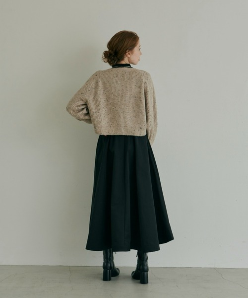 hinari（ヒナリ）の「ミックスニットショートカーディガン（カーディガン/ボレロ・レディース・カーキ/テラコッタ/ベージュ・FREE）」の13枚目の写真