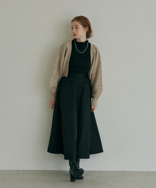 hinari（ヒナリ）の「ミックスニットショートカーディガン（カーディガン/ボレロ・レディース・カーキ/テラコッタ/ベージュ・FREE）」の14枚目の写真