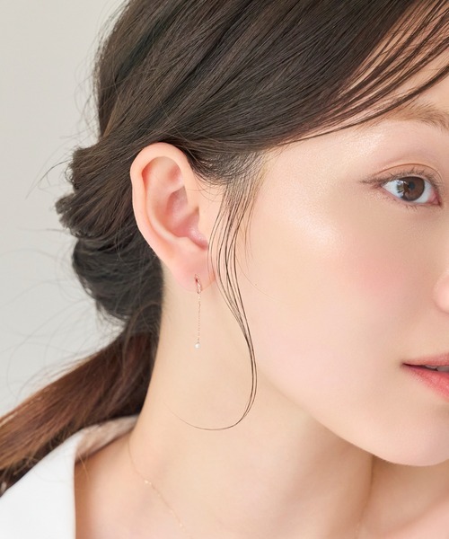 Phoebe（フィービィー）の「【K10RG】リバーシブル2wayスウィングイヤリング/淡水パール/BOX&ショッパーつき（イヤリング・レディース・ピンクゴールド・FREE）」の11枚目の写真