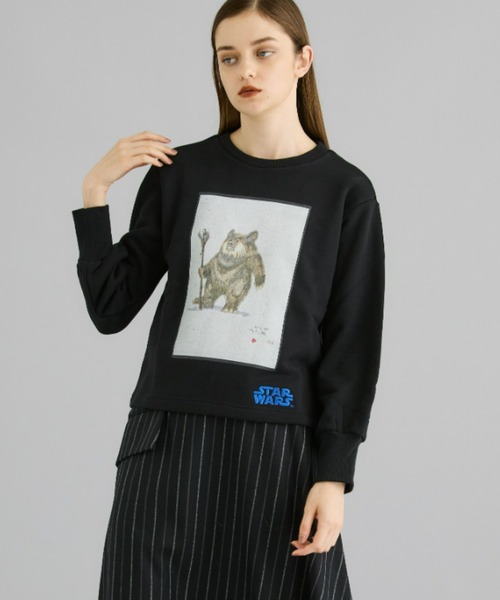 MUVEIL（ミュベール）の「【MUVEIL(ミュベール)】STAR WARS裏毛プルオーバー（スウェット・レディース・ホワイト系その他/ブラック系その他2/ブラック/ホワイト・36）」の4枚目の写真