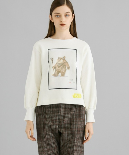 MUVEIL（ミュベール）の「【MUVEIL(ミュベール)】STAR WARS裏毛プルオーバー（スウェット・レディース・ホワイト系その他/ブラック系その他2/ブラック/ホワイト・36）」の9枚目の写真