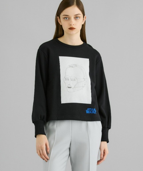 MUVEIL（ミュベール）の「【MUVEIL(ミュベール)】STAR WARS裏毛プルオーバー（スウェット・レディース・ホワイト系その他/ブラック系その他2/ブラック/ホワイト・36）」の10枚目の写真