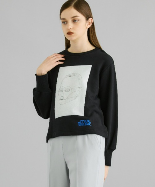 MUVEIL（ミュベール）の「【MUVEIL(ミュベール)】STAR WARS裏毛プルオーバー（スウェット・レディース・ホワイト系その他/ブラック系その他2/ブラック/ホワイト・36）」の11枚目の写真