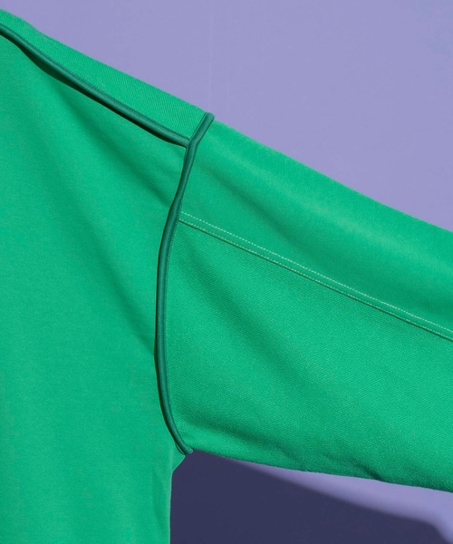 MAISON SPECIAL（メゾンスペシャル）の「《ユニセックスアイテム》ステッチワークプライムオーバースウェットプルオーバー 【MAISON SPECIAL/メゾンスペシャル】（スウェット・メンズ・ブラック/オレンジ/ブルー/グリーン/アイボリー・1/2）」の8枚目の写真