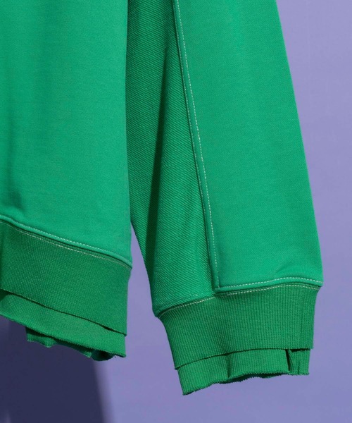 MAISON SPECIAL（メゾンスペシャル）の「《ユニセックスアイテム》ステッチワークプライムオーバースウェットプルオーバー 【MAISON SPECIAL/メゾンスペシャル】（スウェット・メンズ・ブラック/オレンジ/ブルー/グリーン/アイボリー・1/2）」の7枚目の写真