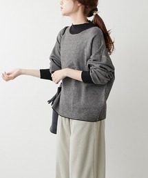 【Du noir】ジャガードハイネックニットプルオーバー