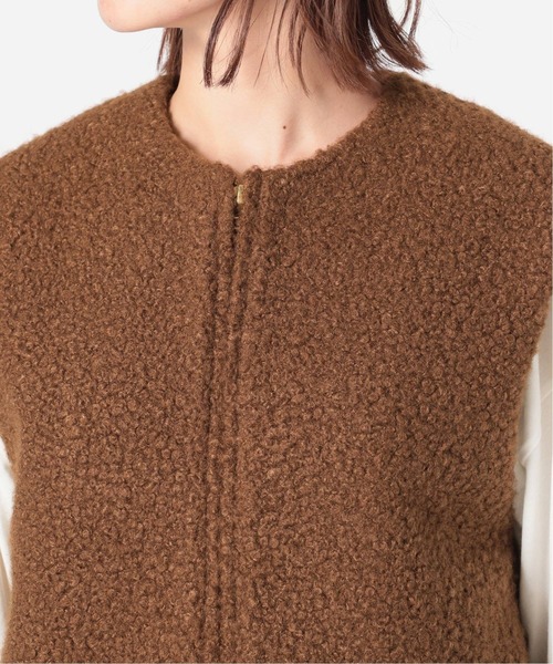 プードルボアノーカラージレ◇（ベスト）｜SLOBE IENA（スローブイエナ