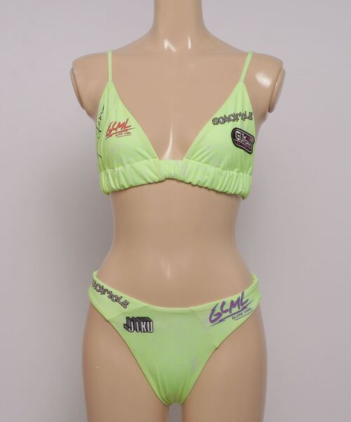 GUACAMOLE（ガカモレ）の「GUACAMOLE 4D recycled textured traiangle bikini（水着・レディース・レッド/イエロー/ライトグレー/ホワイト・MEDIUM）」の4枚目の写真