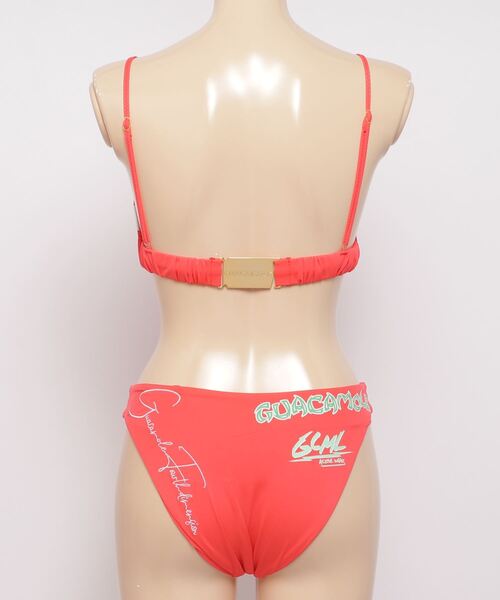 GUACAMOLE（ガカモレ）の「GUACAMOLE 4D recycled textured traiangle bikini（水着・レディース・レッド/イエロー/ライトグレー/ホワイト・MEDIUM）」の7枚目の写真