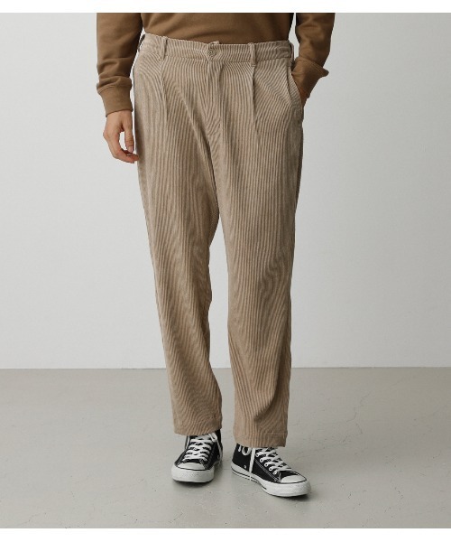 AZUL by moussy(アズールバイマウジー)の「CORDUROY TAPERED PANTS/コーデュロイテーパードパンツ(その他パンツ・メンズ・ブラック/ベージュ/グレー系その他・MEDIUM/LARGE)」の1枚目の写真
