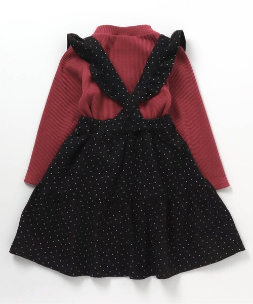 BREEZE（ブリーズ）の「リブトップス×ジャンパースカート2Pセット（ジャンパースカート・キッズ・インディゴブルー/ベージュ/ブラック/チャコール・80/130/90/100/120/140/110）」の11枚目の写真