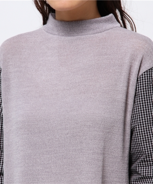 Kastane（カスタネ）の「【Kastane】ハイネックシャツ袖ワンピース（ワンピース・レディース・ネイビー/レッド系その他/グレー/グリーン系その他・FREE）」の11枚目の写真