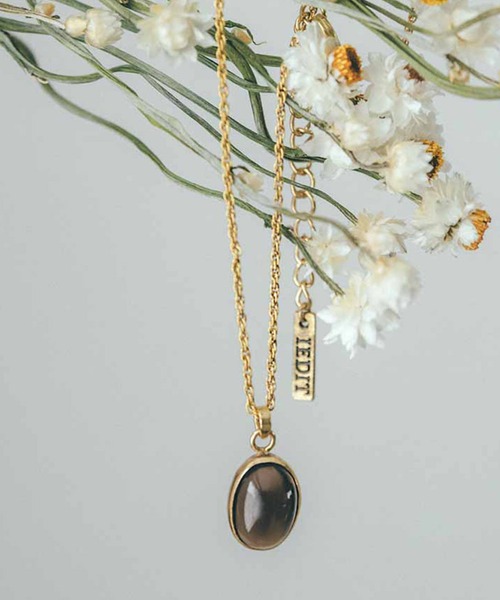 IEDIT（イディット）の「ＩＥＤＩＴ　Ｍａｄｅ　ｉｎ　Ｉｎｄｉａ　オリジナルカットの天然石ネックレス（ネックレス・レディース・ピンク/ブルー/ブラウン系その他・ONE SIZE）」の2枚目の写真