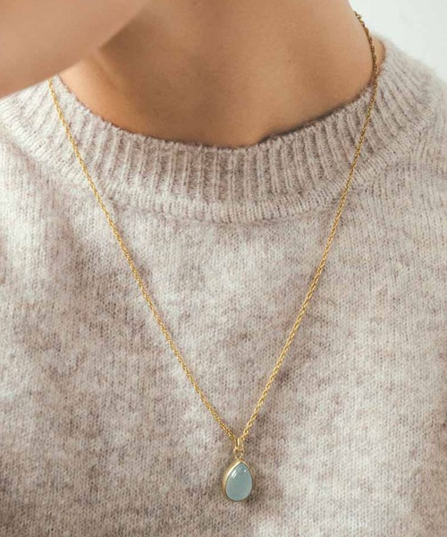 IEDIT（イディット）の「ＩＥＤＩＴ　Ｍａｄｅ　ｉｎ　Ｉｎｄｉａ　オリジナルカットの天然石ネックレス（ネックレス・レディース・ピンク/ブルー/ブラウン系その他・ONE SIZE）」の3枚目の写真