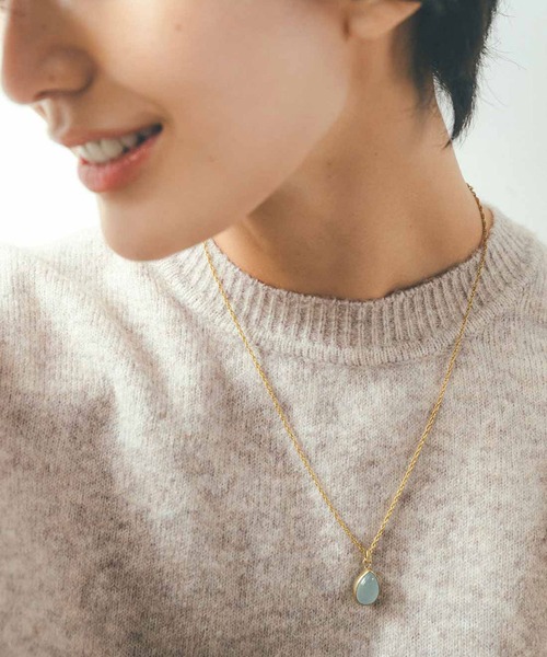 IEDIT（イディット）の「ＩＥＤＩＴ　Ｍａｄｅ　ｉｎ　Ｉｎｄｉａ　オリジナルカットの天然石ネックレス（ネックレス・レディース・ピンク/ブルー/ブラウン系その他・ONE SIZE）」の4枚目の写真