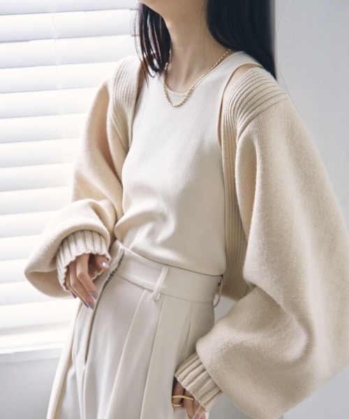 TODAYFUL（トゥデイフル）の「TODAYFUL(トゥデイフル) "Highgauge Knit Tanktop"ハイゲージニットタンクトップ/12210512（タンクトップ・レディース・ブラック/オリーブ/サックスブルー/オレンジ/キャメル/キナリ・ONE SIZE）」の10枚目の写真