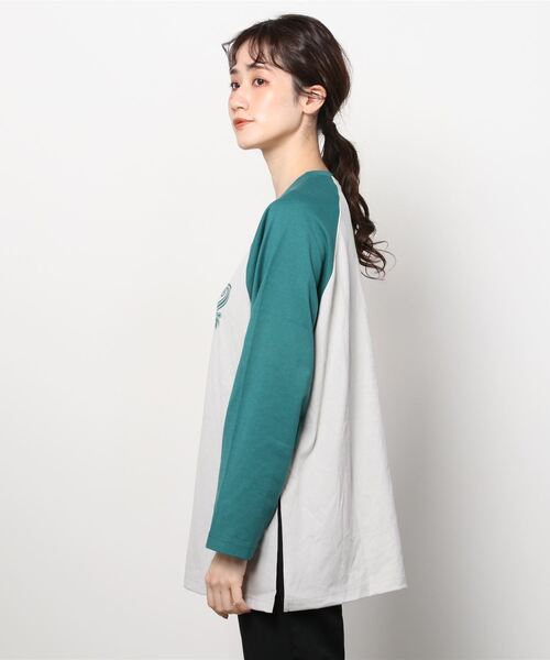 AVIREX（アヴィレックス）の「【直営店限定】AVIREX USA75 RAGLAN L/S T-SHIRT/ ラグラン長袖ティーシャツ（Tシャツ/カットソー・レディース・ブラック/グリーン/その他5・FREE）」の4枚目の写真