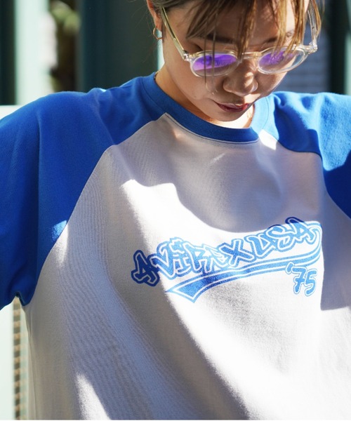 AVIREX（アヴィレックス）の「【直営店限定】AVIREX USA75 RAGLAN L/S T-SHIRT/ ラグラン長袖ティーシャツ（Tシャツ/カットソー・レディース・ブラック/グリーン/その他5・FREE）」の17枚目の写真