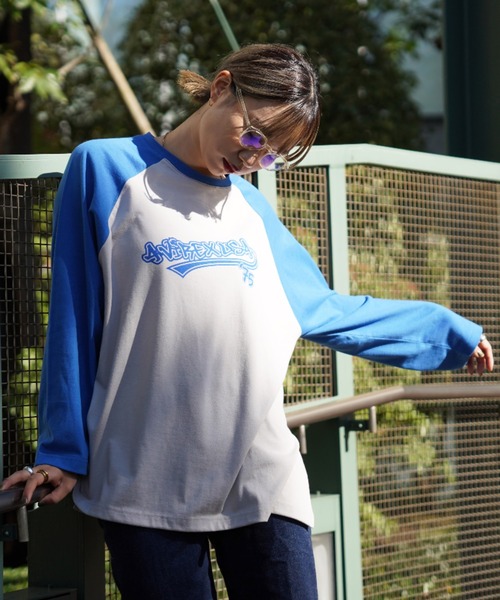 AVIREX（アヴィレックス）の「【直営店限定】AVIREX USA75 RAGLAN L/S T-SHIRT/ ラグラン長袖ティーシャツ（Tシャツ/カットソー・レディース・ブラック/グリーン/その他5・FREE）」の22枚目の写真