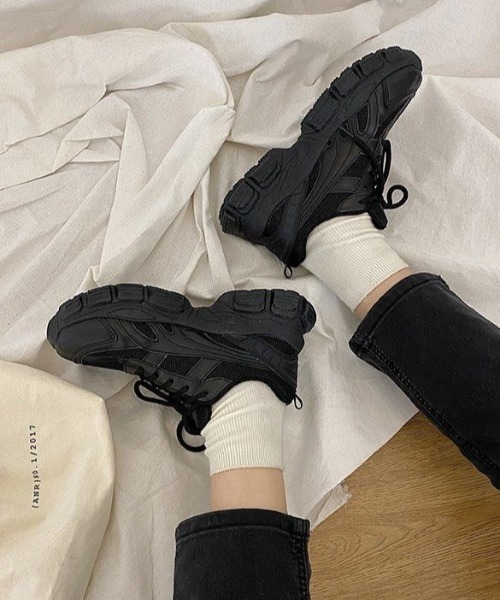 MANGROVE（マングローブ）の「ボリュームダッドスニーカー（スニーカー・レディース・ブラック/ホワイト・SMALL/LARGE/MEDIUM）」の8枚目の写真