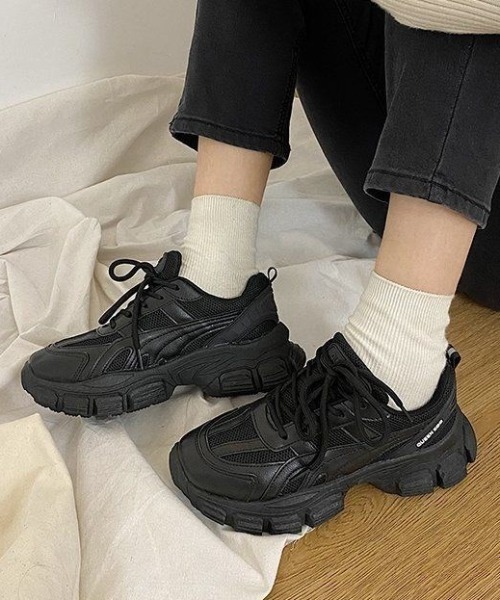 MANGROVE（マングローブ）の「ボリュームダッドスニーカー（スニーカー・レディース・ブラック/ホワイト・SMALL/LARGE/MEDIUM）」の16枚目の写真