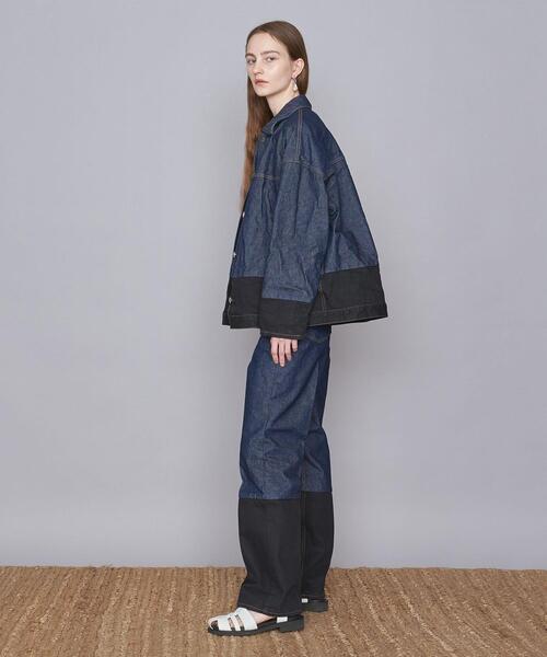 AEWEN MATOPH（イウエン マトフ）の「＜AEWEN MATOPH（イウエン マトフ）＞コンビ デニム コーチジャケット（デニムジャケット・レディース・ブラック・FREE）」の4枚目の写真