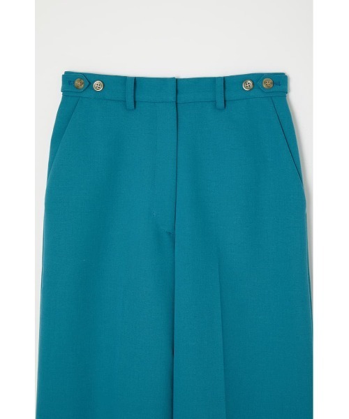 MOUSSY（マウジー）の「NO TUCK WIDE SLACKS（スラックス・レディース・ベージュ系その他/ターコイズブルー/アイボリー・2/1）」の9枚目の写真