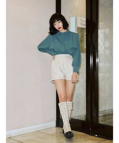 jouetie(ジュエティ)の「ケープブラウス(シャツ/ブラウス・レディース・オフホワイト/ブラック/ブルー・MEDIUM)」の15枚目の写真