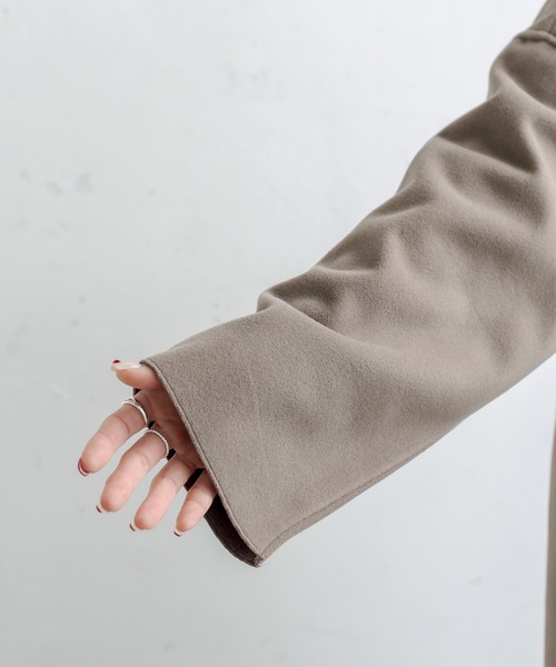 PUAL CE CIN（ピュアルセシン）の「Wフェイスフェイクウールオーバーチェスターコート（チェスターコート・レディース・ブルー/モカ/ブラック/アイボリー・FREE）」の13枚目の写真