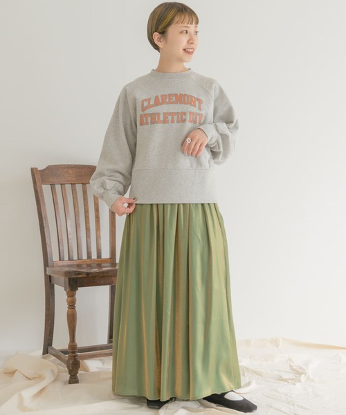 ITEMS URBANRESEARCH（アイテムズ アーバンリサーチ）の「ギャザーロングスカート（スカート・レディース・ベージュ/パープル/グリーン・FREE）」の8枚目の写真