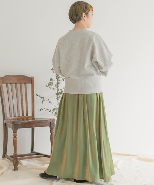 ITEMS URBANRESEARCH（アイテムズ アーバンリサーチ）の「ギャザーロングスカート（スカート・レディース・ベージュ/パープル/グリーン・FREE）」の10枚目の写真