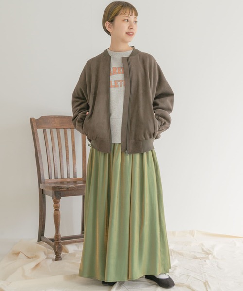 ITEMS URBANRESEARCH（アイテムズ アーバンリサーチ）の「ギャザーロングスカート（スカート・レディース・ベージュ/パープル/グリーン・FREE）」の11枚目の写真