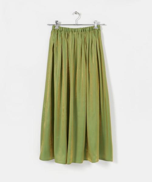 ITEMS URBANRESEARCH（アイテムズ アーバンリサーチ）の「ギャザーロングスカート（スカート・レディース・ベージュ/パープル/グリーン・FREE）」の19枚目の写真