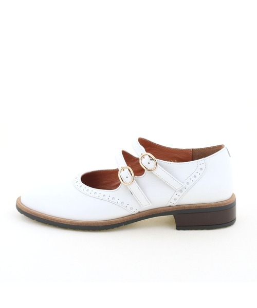 あしながおじさん(アシナガオジサン)の「ダブルストラップシューズ -2410109(パンプス・レディース・ブラック/ブラウン/オフホワイト・22.5cm/23.5cm/24.5cm/23.0cm/24.0cm)」の10枚目の写真