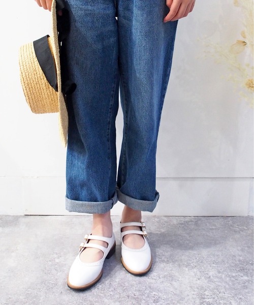 あしながおじさん(アシナガオジサン)の「ダブルストラップシューズ -2410109(パンプス・レディース・ブラック/ブラウン/オフホワイト・22.5cm/23.5cm/24.5cm/23.0cm/24.0cm)」の5枚目の写真