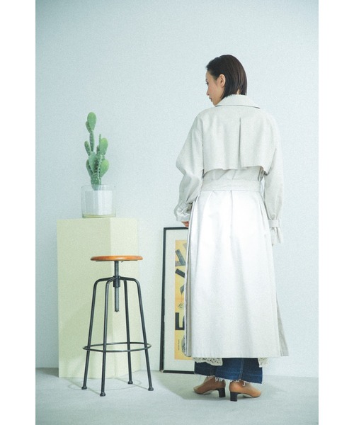 ROSE BUD（ローズバッド）の「トレンチコート（トレンチコート・レディース・グレー/ベージュ/ブルー・MEDIUM/SMALL）」の12枚目の写真