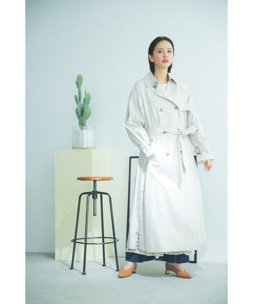 ROSE BUD（ローズバッド）の「トレンチコート（トレンチコート・レディース・グレー/ベージュ/ブルー・MEDIUM/SMALL）」の8枚目の写真