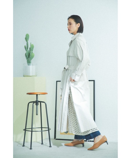 ROSE BUD（ローズバッド）の「トレンチコート（トレンチコート・レディース・グレー/ベージュ/ブルー・MEDIUM/SMALL）」の4枚目の写真