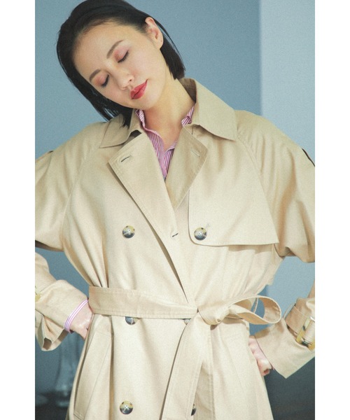 ROSE BUD（ローズバッド）の「トレンチコート（トレンチコート・レディース・グレー/ベージュ/ブルー・MEDIUM/SMALL）」の16枚目の写真