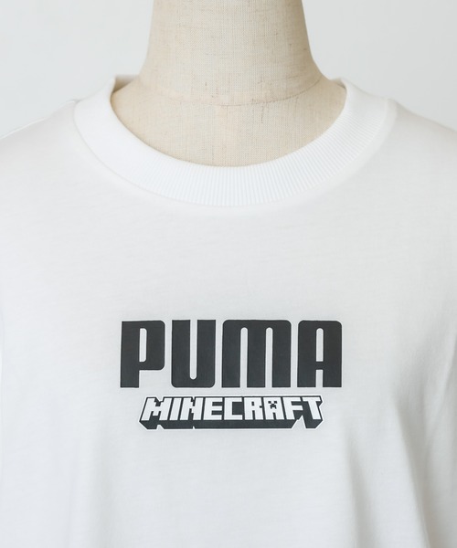 ear PAPILLONNER（イアパピヨネ）の「【PUMA×MINECRAFT(プーマ×マインクラフト)】グラフィックTシャツ（Tシャツ/カットソー・レディース・ホワイト/ブラック/グレー・MEDIUM）」の7枚目の写真