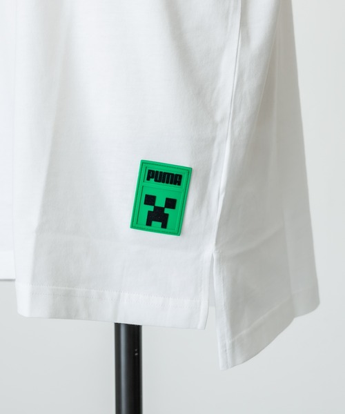 ear PAPILLONNER（イアパピヨネ）の「【PUMA×MINECRAFT(プーマ×マインクラフト)】グラフィックTシャツ（Tシャツ/カットソー・レディース・ホワイト/ブラック/グレー・MEDIUM）」の9枚目の写真