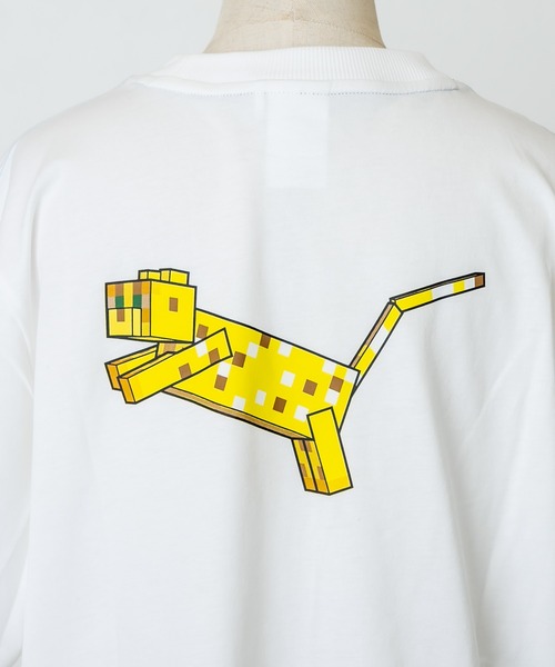 ear PAPILLONNER（イアパピヨネ）の「【PUMA×MINECRAFT(プーマ×マインクラフト)】グラフィックTシャツ（Tシャツ/カットソー・レディース・ホワイト/ブラック/グレー・MEDIUM）」の11枚目の写真