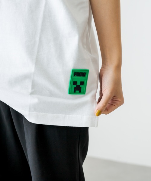 ear PAPILLONNER（イアパピヨネ）の「【PUMA×MINECRAFT(プーマ×マインクラフト)】グラフィックTシャツ（Tシャツ/カットソー・レディース・ホワイト/ブラック/グレー・MEDIUM）」の14枚目の写真