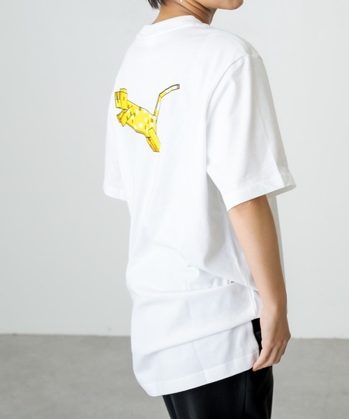 ear PAPILLONNER（イアパピヨネ）の「【PUMA×MINECRAFT(プーマ×マインクラフト)】グラフィックTシャツ（Tシャツ/カットソー・レディース・ホワイト/ブラック/グレー・MEDIUM）」の15枚目の写真