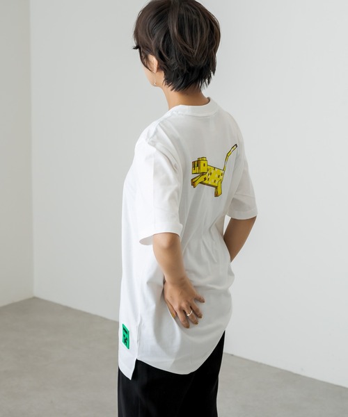ear PAPILLONNER（イアパピヨネ）の「【PUMA×MINECRAFT(プーマ×マインクラフト)】グラフィックTシャツ（Tシャツ/カットソー・レディース・ホワイト/ブラック/グレー・MEDIUM）」の17枚目の写真